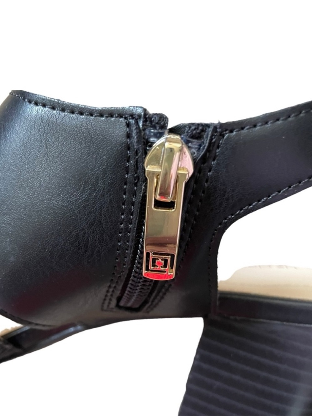 Liz Claiborne Bowen Black Strappy Block Heel Slingback Sandal Size 9 - Picture 6 of 13